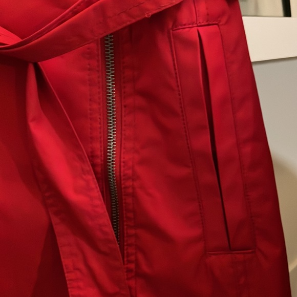 Red Rain Jacket with Removable Hood - Picture 3 of 9